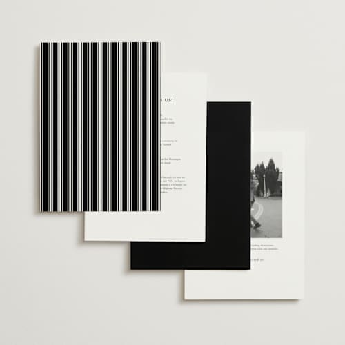 This is a tuxedo foil stamped wedding invitations with foil pressed by Emily Betts called arch frame printing on signature in standard