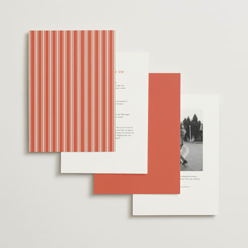 This is a sunset foil stamped wedding invitations with foil pressed by Emily Betts called arch frame printing on signature in standard