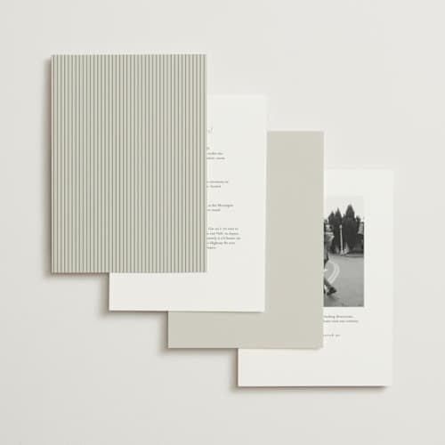 This is a fog foil stamped wedding invitations with foil pressed by Baumbirdy called pearls printing on signature in standard