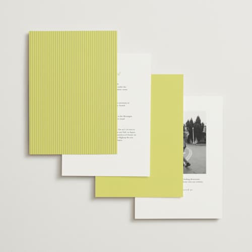 This is a sunshine foil stamped wedding invitations with foil pressed by Baumbirdy called pearls printing on signature in standard