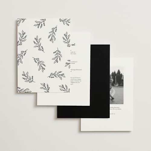 This is a cloud foil stamped wedding invitations with foil pressed by Hooray Creative called and centered printing on signature in standard
