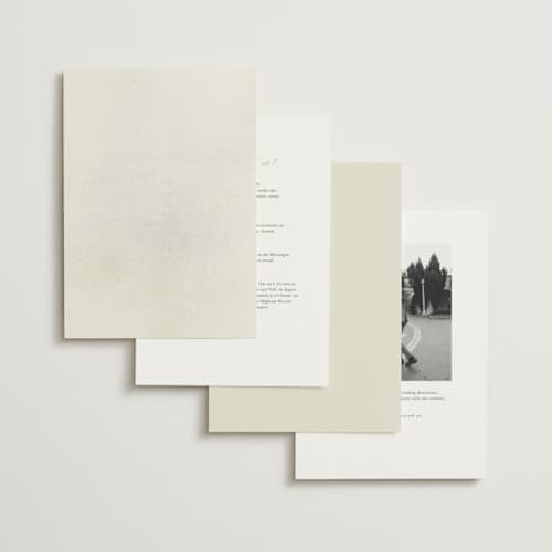 This is a porcelain foil stamped wedding invitations with foil pressed by Itsy Belle Studio called sweeping vine printing on signature in standard