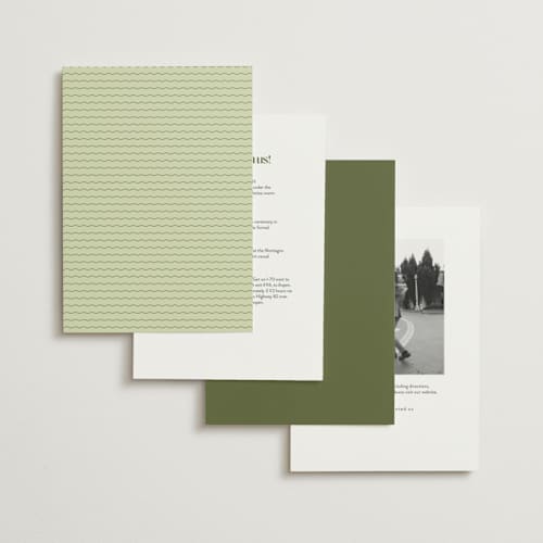This is a kiwi foil stamped wedding invitations with foil pressed by Claudia Orengo called news! printing on signature in standard