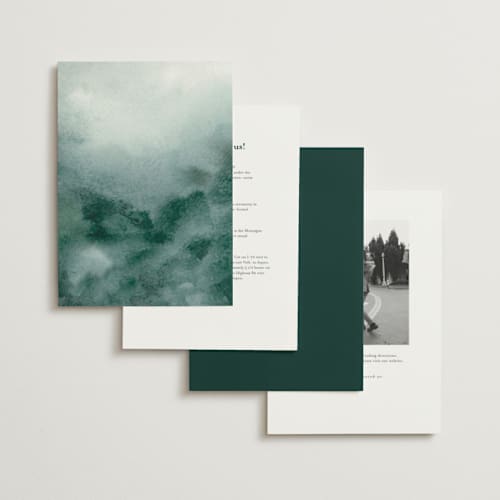 This is a snow foil stamped wedding invitations with foil pressed by Petra Kern called great outdoors printing on signature in standard