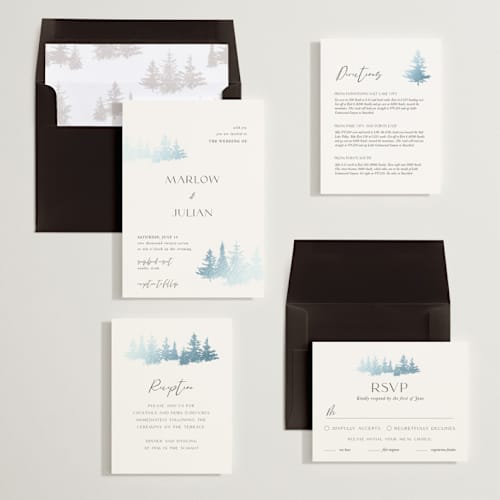 This is a dew foil stamped wedding invitations with foil pressed by Robin Ott called vista printing on signature in standard