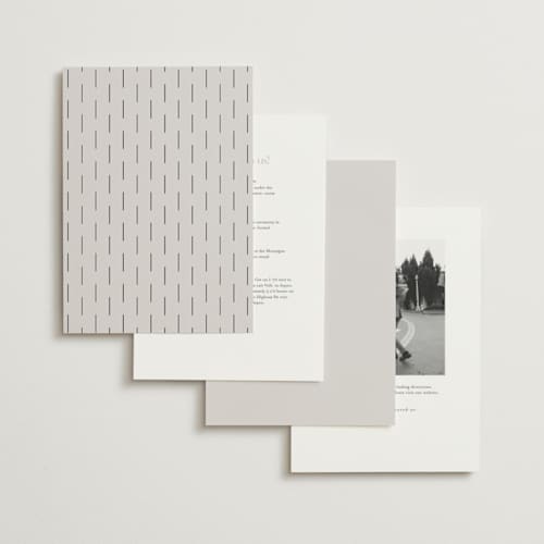 This is a linen foil stamped wedding invitations with foil pressed by Baumbirdy called floral type arch printing on signature in standard