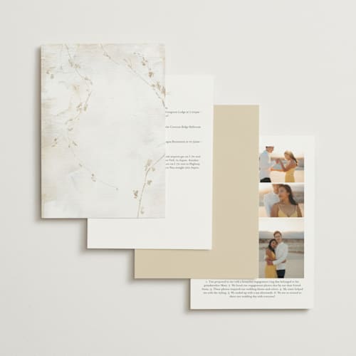 This is a luxe neutral foil stamped wedding invitations with foil pressed by Design Lotus called forever and a day printing on signature in standard