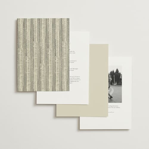 This is a birch foil stamped wedding invitations with foil pressed by Shiny Penny Studio called deco spring florals printing on signature in standard