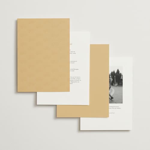 This is a sunrise foil stamped wedding invitations with foil pressed by Hannah Bowman called simple seashell printing on signature in standard