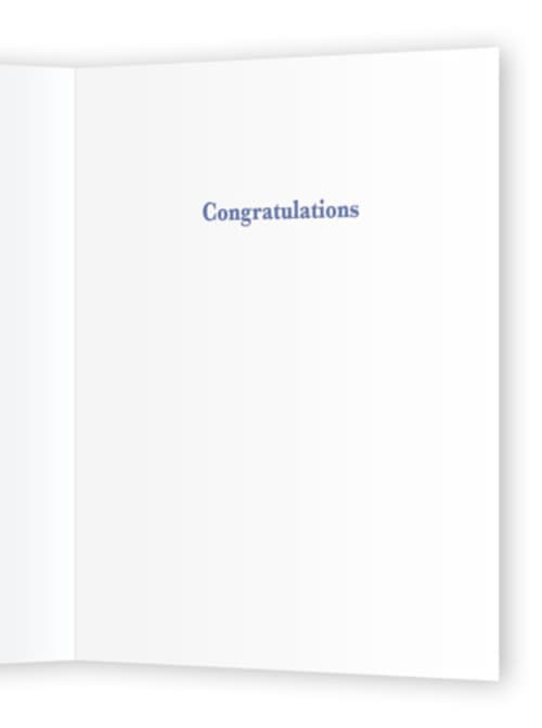 This is a peach graduation cards with standard by Baumbirdy called hats printing on signature in greeting cards