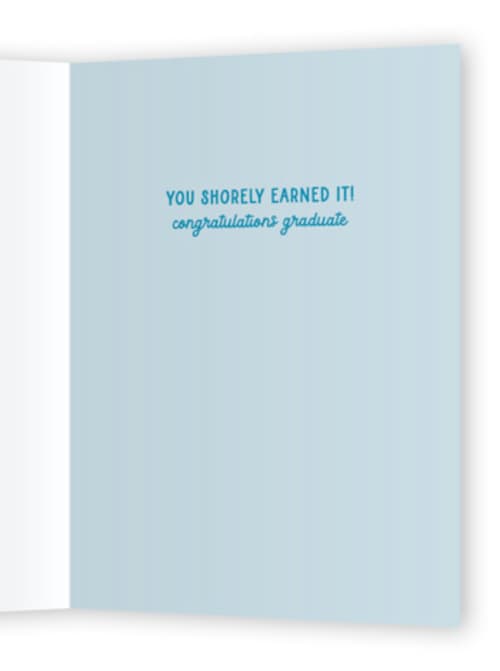 This is a ocean graduation cards with standard by Lori Wemple called swell printing on signature in greeting cards
