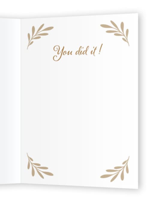 This is a butter graduation cards with standard by Yuliya Evseeva called pop the toast! printing on signature in greeting cards