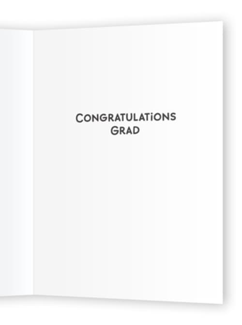 This is a mint graduation cards with standard by chocomocacino called nevis printing on signature in greeting cards