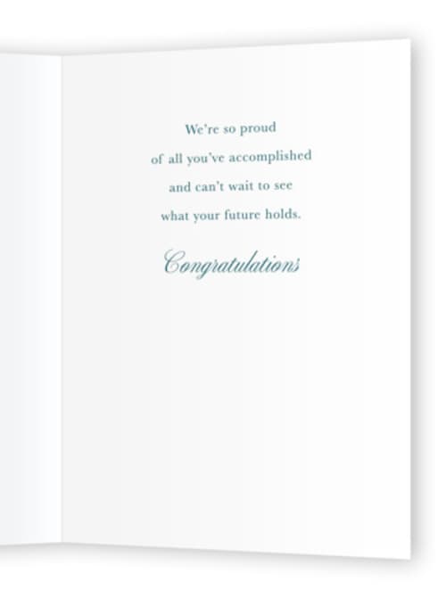 This is a nature graduation cards with standard by Kelly Williams called go places printing on signature in greeting cards