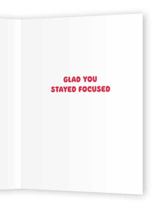 This is a mulberry graduation cards with standard by Baumbirdy called disney and pixar's focus printing on signature in greeting cards
