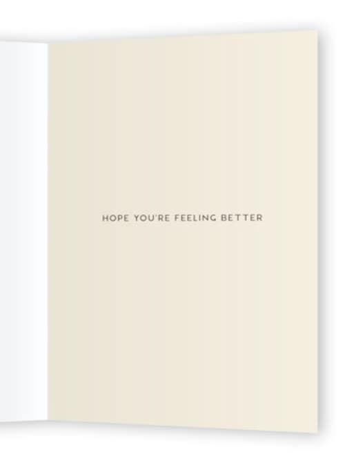 This is a ivory get well soon cards with standard by Marina Onoprienko called sun flowers printing on signature in greeting cards