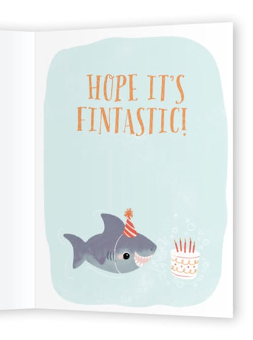 This is a aqua birthday cards for kids with standard by Itsy Belle Studio called snappy birthday printing on signature in greeting cards