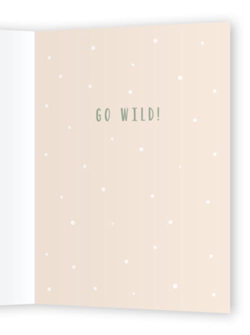 This is a forest birthday cards for kids with standard by Karidy Walker called party animals printing on signature in greeting cards