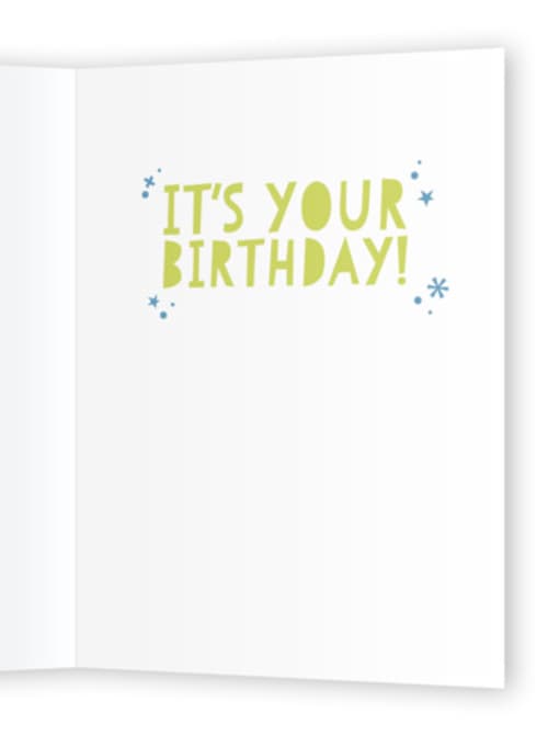 This is a sky birthday cards for kids with standard by Itsy Belle Studio called go shorty printing on signature in greeting cards