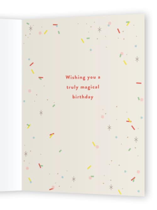 This is a cream birthday cards for kids with standard by Pixel and Hank called disney's mickey balloon birthday printing on signature in greeting cards
