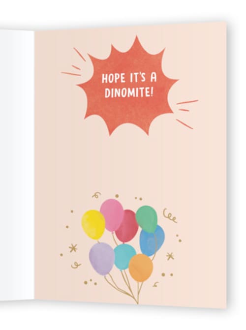 This is a mint birthday cards for kids with standard by Creo Study called disney and pixar's toy story party rex printing on signature in greeting cards