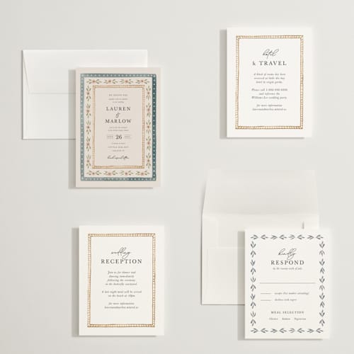 This is a sea petite wedding invitations with standard by leslie hamer called americana printing on signature in petite