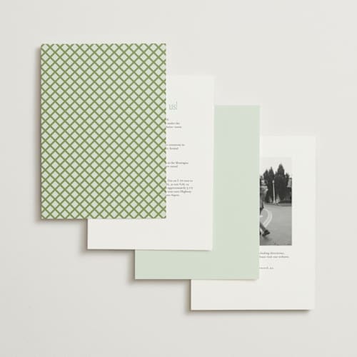 This is a forest petite wedding invitations with standard by Sara Hicks Malone called dewberry printing on signature in petite