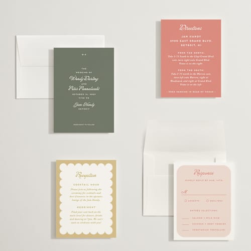 This is a garden petite wedding invitations with standard by Snow and Ivy called penumbra printing on signature in petite