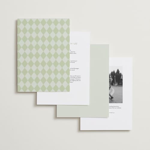 This is a lemongrass petite wedding invitations with standard by Sam Dubeau called swoon printing on signature in petite