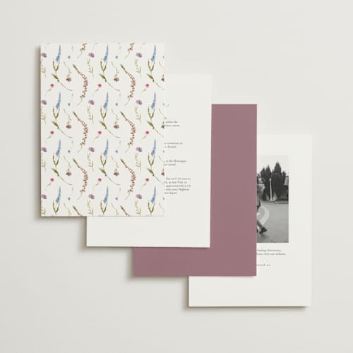 This is a sherbert petite wedding invitations with standard by Erin Hodges called untied printing on signature in petite