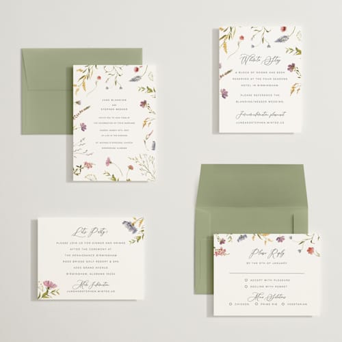 This is a sherbert petite wedding invitations with standard by Erin Hodges called untied printing on signature in petite