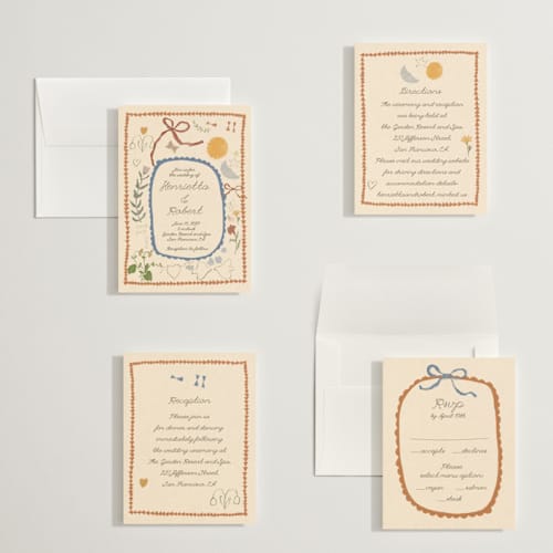 This is a magic petite wedding invitations with standard by Sumak Studio called pure magic printing on signature in petite