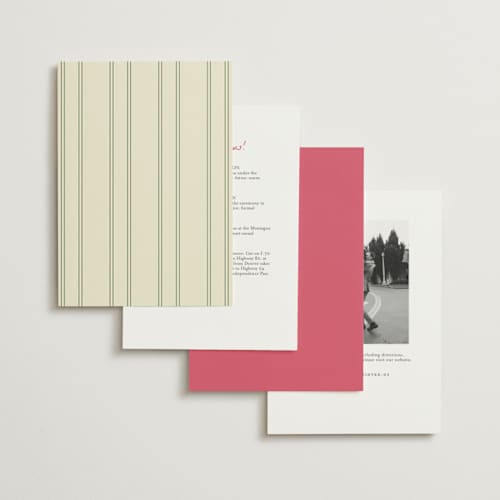 This is a blush petite wedding invitations with standard by Emily Miranda called romantic tropical wedding printing on signature in petite