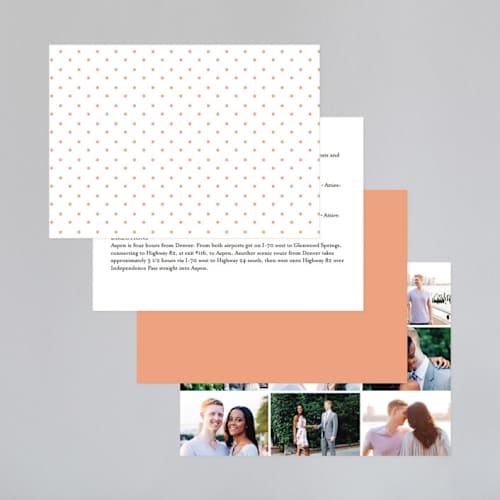 This is a petal petite wedding invitations with standard by Sarah Curry called heartbeat printing on signature in petite