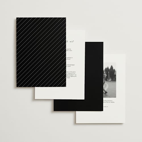 This is a onyx petite wedding invitations with standard by Alaina Cherup called la graine printing on signature in petite