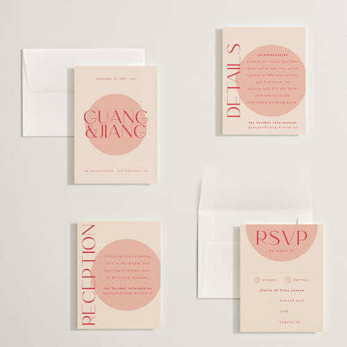 This is a blossom petite wedding invitations with standard by Hudson meet Rose called unity printing on signature in petite