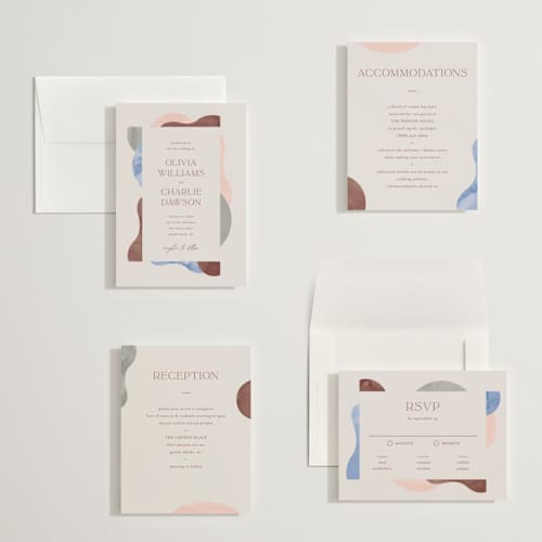This is a coastal petite wedding invitations with standard by Pixel and Hank called deconstruct printing on signature in petite