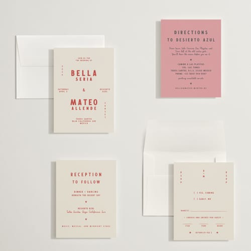 This is a sierra petite wedding invitations with standard by Ani Somi called coyota printing on signature in petite