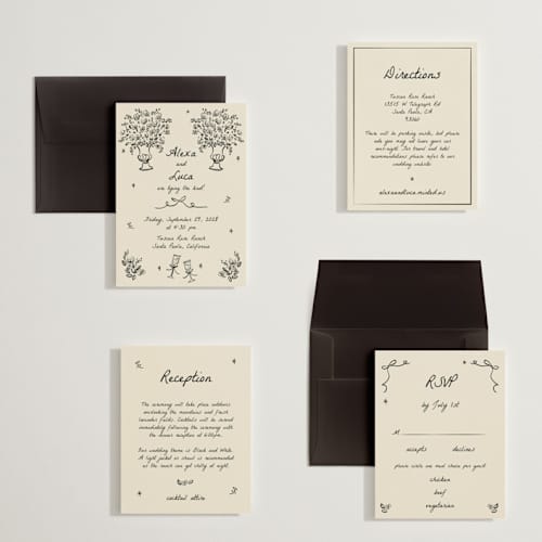 This is a vanilla petite wedding invitations with standard by Ani Somi called roses printing on signature in petite