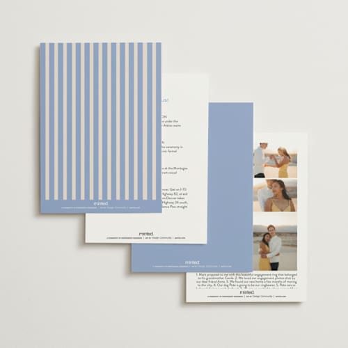 This is a canopy petite wedding invitations with standard by Pixel and Hank called threaded printing on signature in petite