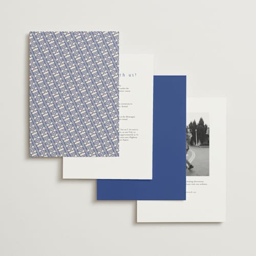 This is a marseille bleu petite wedding invitations with standard by Deborah Chou called two toned printing on signature in petite
