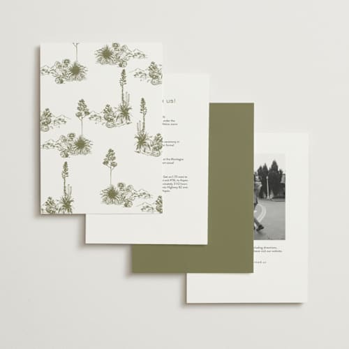 This is a verde petite wedding invitations with standard by Megan Davis called rancho printing on signature in petite