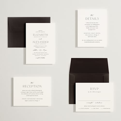 This is a cotton petite wedding invitations with standard by Carolyn Nicks called grande printing on signature in petite