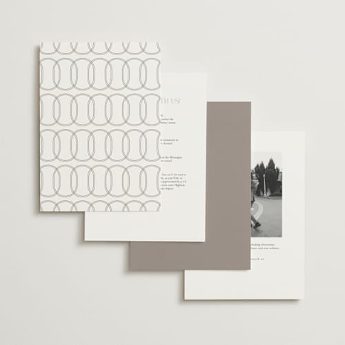 This is a latte petite wedding invitations with standard by Kristie Kern called the hudson printing on signature in petite