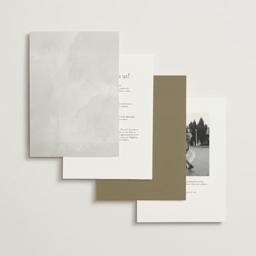 This is a fawn petite wedding invitations with standard by AK Graphics called rustic barn printing on signature in petite