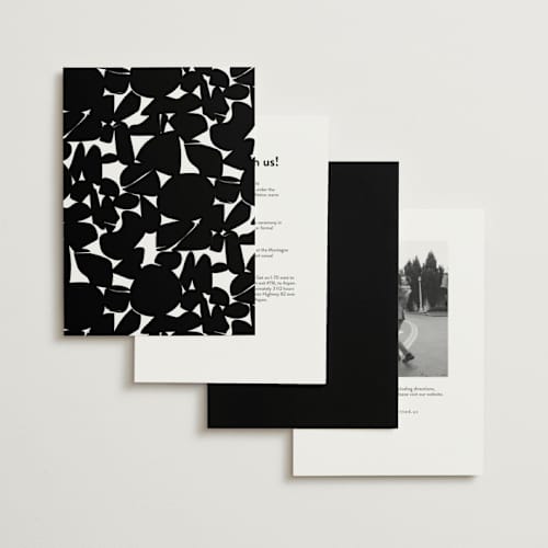 This is a tuxedo petite wedding invitations with standard by Kate Ahn called paire printing on signature in petite