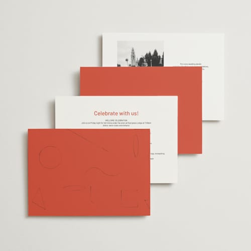 This is a verona sunset petite wedding invitations with standard by Blustery August called alaia printing on signature in petite