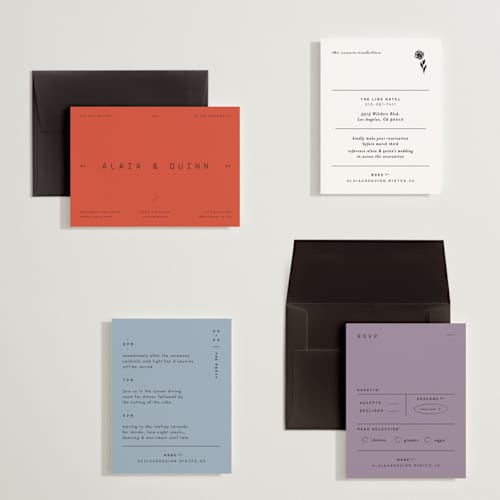 This is a verona sunset petite wedding invitations with standard by Blustery August called alaia printing on signature in petite