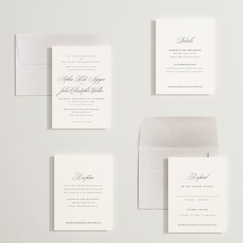 This is a classique petite wedding invitations with standard by Design Lotus called from this moment on printing on signature in petite