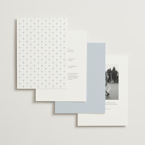 This is a powder blue petite wedding invitations with standard by chocomocacino called melihrolo printing on signature in petite